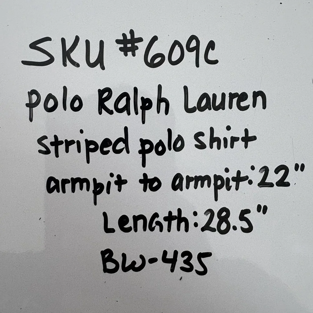 Polo Ralph Lauren Men Shirt Large Pima Soft Touch Preppy Horse Logo Striped Blue - Picture 9 of 9